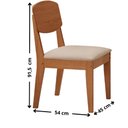 Ver imagem 4 de Conjunto Mesa de Jantar 120cm com 4 Cadeiras 100% MDF Multimóveis Crrft-CON042 Madeirado/Creme