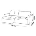 Ver imagem 7 de Sofá 3 Lugares Retrátil Reclinável para Sala de Estar 230cm Siloé K01 Veludo Bege - Lyam Decor