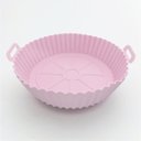 Ver imagem 4 de Forma de Silicone Rosa 16x4,5cm Reutilizável Antiaderente para Airfryer e Forno