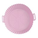 Ver imagem 2 de Forma de Silicone Rosa 16x4,5cm Reutilizável Antiaderente para Airfryer e Forno