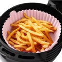 Ver imagem 3 de Forma de Silicone Rosa 16x4,5cm Reutilizável Antiaderente para Airfryer e Forno