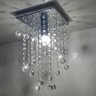 Lustre para Sala Quarto de Cristal Legítimo K9 Base 20x20 Cm Soq E27 - 1