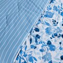 Ver imagem 4 de Edredom Cobertor Belle Queen 400 Fios Dupla Face Estampado Florido Azul
