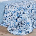 Ver imagem 2 de Edredom Cobertor Belle Queen 400 Fios Dupla Face Estampado Florido Azul