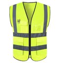 Ver imagem 3 de Colete Sinalizador Kit 10 Unidades Faixa Refletivo Proteçao Segurança Trabalho EPI Blusao Fluorescen