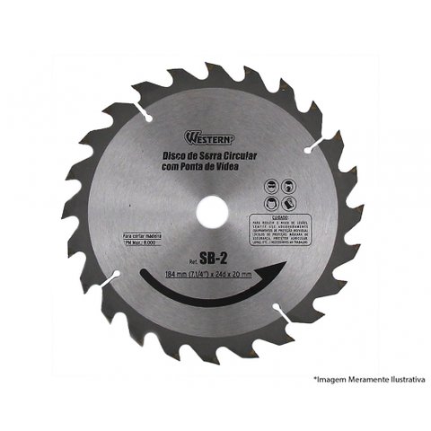 Serra Circ P/mad 7.1/4x24dx Furo 20mm Sb-2 Blister