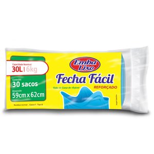 Saco de Lixo Fecha Fácil 30L com 30 Unid. Embalixo