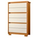 Ver imagem 2 de Guarda Roupa Casal com Cômoda Doble 8 Portas de Bater com Espelho 4 Gavetas MDP Cinamomo Off White