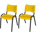 Ver imagem 2 de Cadeira Iso Base Preto Escola, Escritório - Kit 2 Un