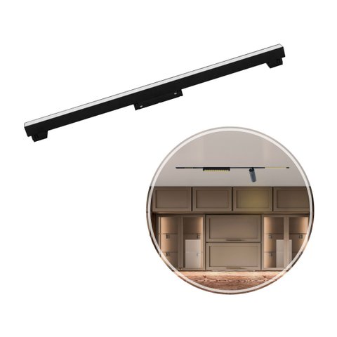 Luminária Difusa Mag. Preto 36w C. Inferior P/ Perfil K20 Ds9972 Delis St2804