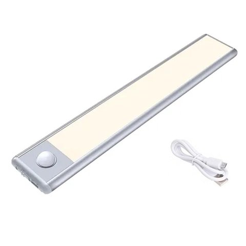 Luminaria Led 3 Tons Sensor de Movimento Presença 3 Modos Bateria Recarregavel Iluminaçao Armario Cl