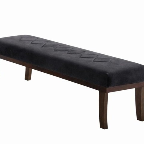 Puff para Sala de Estar 100cm Veludo Theo Cinza/Marrom