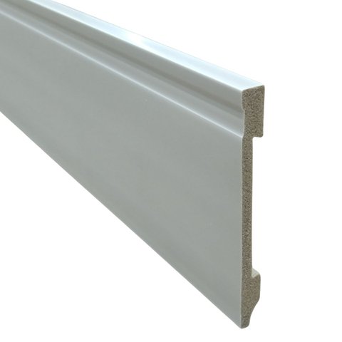 Rodape Poliestireno Frisado 15cm Branco - 2,4 Metros