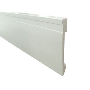 Rodape Poliestireno Frisado 15cm Branco - 2,4 Metros