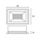 Ver imagem 2 de Refletor Blumenau Led Tech Pro 50w Preto Bivolt 3000k Luz Amarela