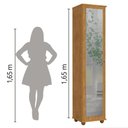 Ver imagem 2 de Armário E Sapateira Multiuso Marrie Com Espelho 1 Porta Nature J&A Nature