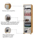 Ver imagem 3 de Armário E Sapateira Multiuso Marrie Com Espelho 1 Porta Nature J&A Nature