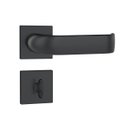 Ver imagem 1 de Fechadura Stam 823/39 Roseta Quadrada Banheiro - Preto Fosco