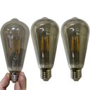 Ver imagem 1 de Lampada Led Multi Filamento 30w Fume Luz Kit 3 Uni Iluminaçao Casa Quarto Sala Garagem Branco Quente