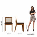 Ver imagem 5 de Kit 4 Cadeiras Sextavada Sydney Freijó/corino Marrom - M. Arapongas Freijó/corino Marrom