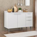 Ver imagem 2 de Balcão de Cozinha com Tampo 120cm Pérola Branco Z34 - Mpozenato