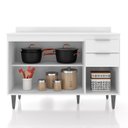 Ver imagem 5 de Balcão de Cozinha com Tampo 120cm Pérola Branco Z34 - Mpozenato