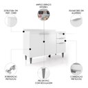 Ver imagem 3 de Balcão de Cozinha com Tampo 120cm Pérola Branco Z34 - Mpozenato