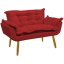 Ver mais imagens de Namoradeira Decorativa Confortável para Sala Recepção Consultório Manicure Alice Suede