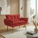 Ver imagem 1 de Namoradeira Decorativa Confortável para Sala Recepção Consultório Manicure Alice Suede