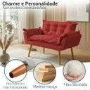 Ver imagem 2 de Namoradeira Decorativa Confortável para Sala Recepção Consultório Manicure Alice Suede