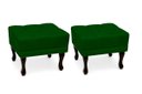 Ver imagem 5 de Kit 2 Poltrona Elizabeth + 2 Puff Retro para Sala de Estar Clássica Confortável e Reforçada Suede