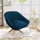 Ver imagem 7 de Poltrona Giovana Suede Azul Marinho