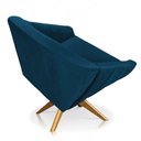 Ver imagem 4 de Poltrona Giovana Suede Azul Marinho