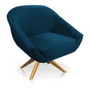 Ver imagem 6 de Poltrona Giovana Suede Azul Marinho