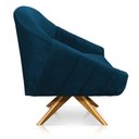 Ver imagem 5 de Poltrona Giovana Suede Azul Marinho