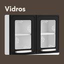 Ver imagem 4 de Armário de Aço 3 Portas 1 Vidro Preto Evidence Bertolini