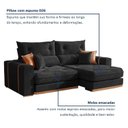 Ver imagem 6 de Sofá Retrátil e Reclinável 4 Lugares Veludo Pillow Top 25cm Columbia 290cm Preto