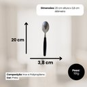 Ver imagem 3 de Kit 6 Colher de Mesa Inox Linha Mato Grosso - Preta