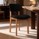 Ver imagem 4 de Cadeira para Sala de Jantar Cozinha Living Estofada Dara L02 Bouclê Preto - Lyam Decor