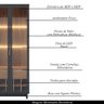 Conjunto Decorativo Cristaleira com Led e Buffet Aparador 160cm Tenerife/gunga Preto Fosco/noce - 7