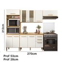 Ver imagem 4 de Cozinha Modulada 4 Peças 17010 Freijo Off White Cristal Nicioli