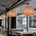 Ver imagem 2 de Pendente Bambu Artesanal Fibra Natural E27 Restaurante Nat04
