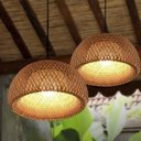 Ver imagem 5 de Pendente Bambu Artesanal Fibra Natural E27 Restaurante Nat04