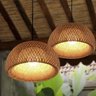 Pendente Bambu Artesanal Fibra Natural E27 Restaurante Nat04 - 5