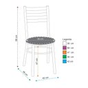 Ver imagem 5 de Conjunto 2 Cadeiras para Sala de Jantar Tradicional Cromado/Branco