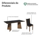 Ver imagem 4 de Conjunto Sala de Jantar Mesa Tampo de Vidro 6 Cadeiras Rustic/preto Viola Madesa
