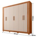 Ver imagem 5 de Guarda Roupa Caemmun Eden 2.3 com 6 Portas 2 Gavetas e Pés Inclusos