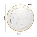 Ver imagem 5 de Sousplat de Plástico Desejos de Natal Transparente e Dourado com Estrelas 33 cm - D’Rossi