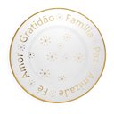 Ver imagem 1 de Sousplat de Plástico Desejos de Natal Transparente e Dourado com Estrelas 33 cm - D’Rossi