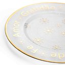 Ver imagem 4 de Sousplat de Plástico Desejos de Natal Transparente e Dourado com Estrelas 33 cm - D’Rossi